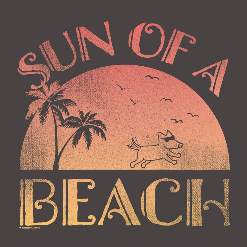 Sun Of A Beach - Ladies Curvy V-Neck Tee