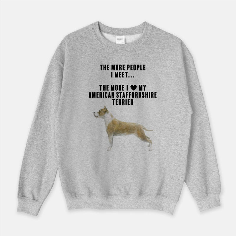 American Staffordshire Terrier Love Unisex Crew Neck Sweatshirt