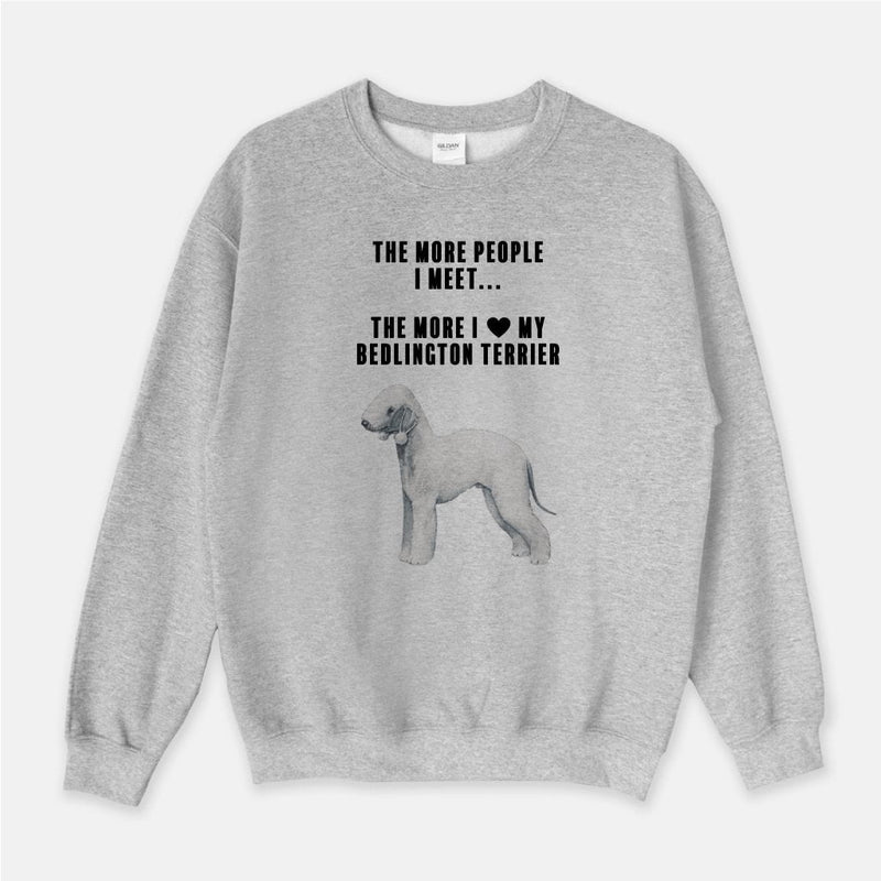 Bedlington Terrier Love Unisex Crew Neck Sweatshirt