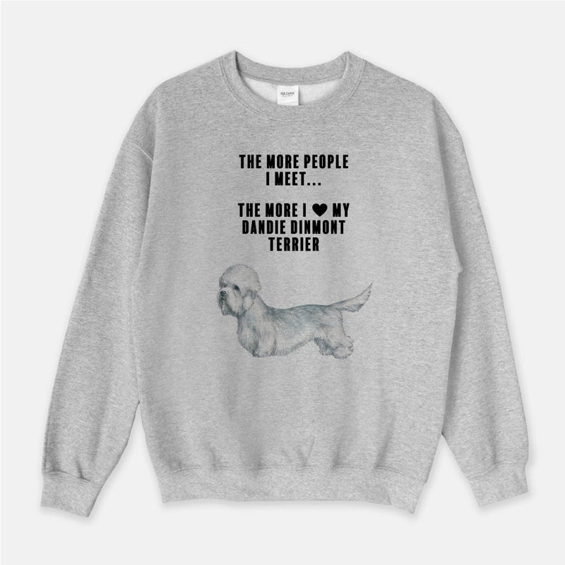 Dandie Dinmont Terrier Love Unisex Crew Neck Sweatshirt