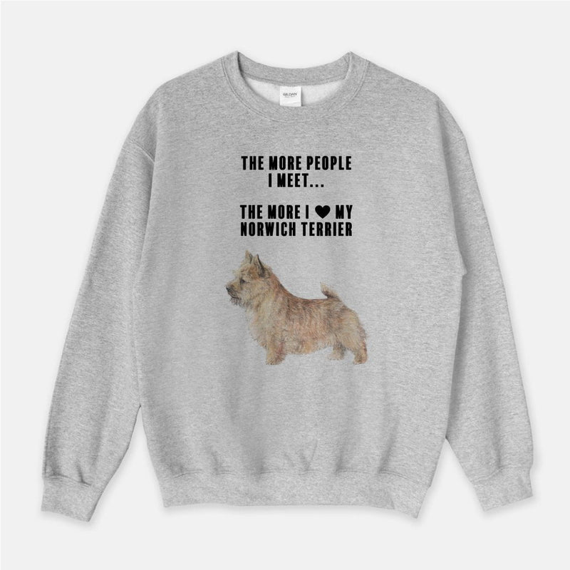 Norwich Terrier Love Unisex Crew Neck Sweatshirt