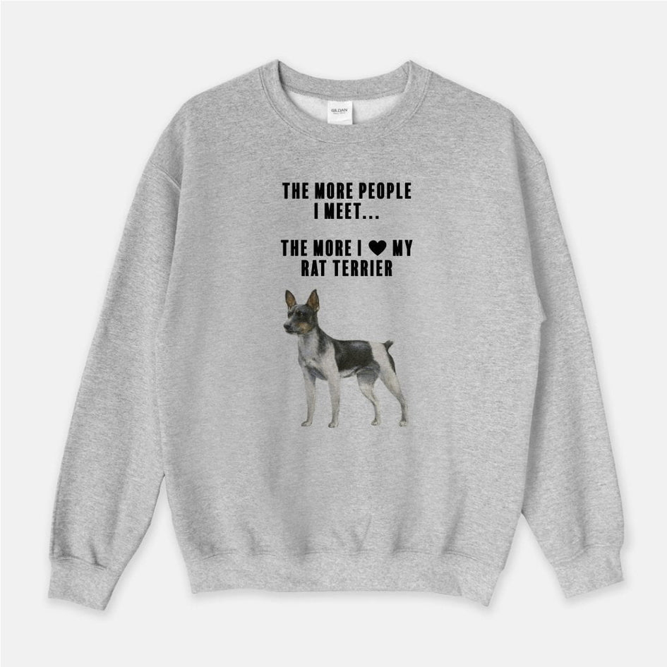 Rat Terrier Love Unisex Crew Neck Sweatshirt