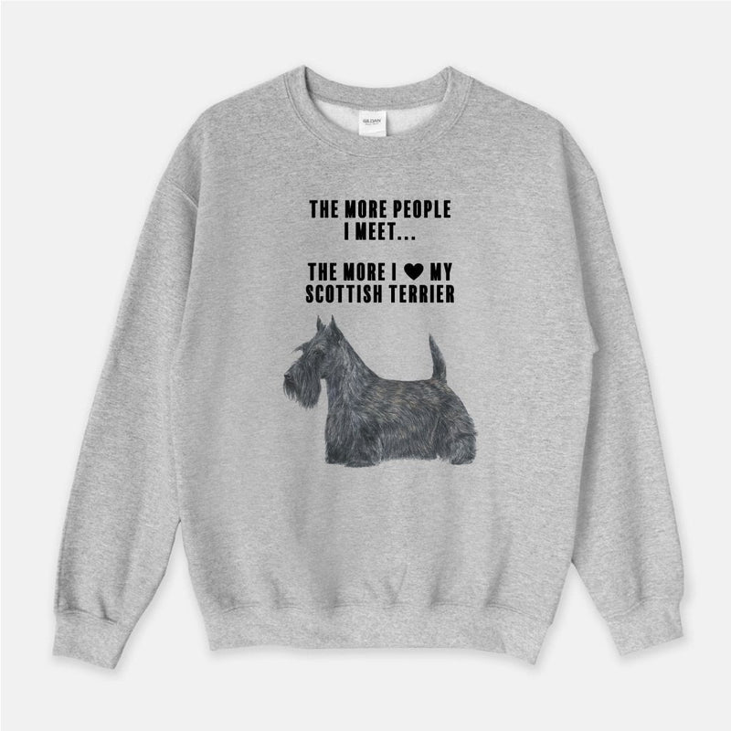 Scottish Terrier Love Unisex Crew Neck Sweatshirt