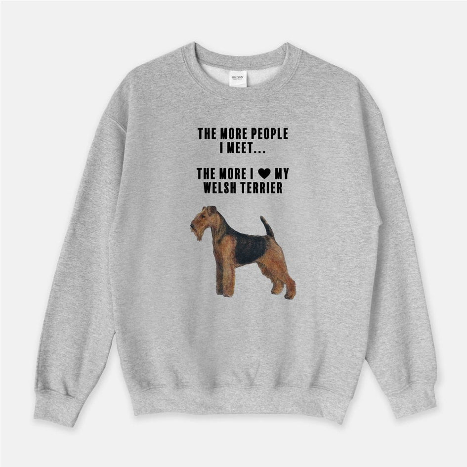 Welsh Terrier Love Unisex Crew Neck Sweatshirt
