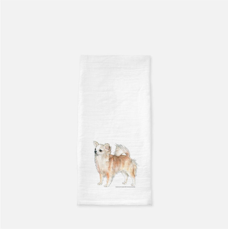 Chihuahua, Long Coated Tea Towel
