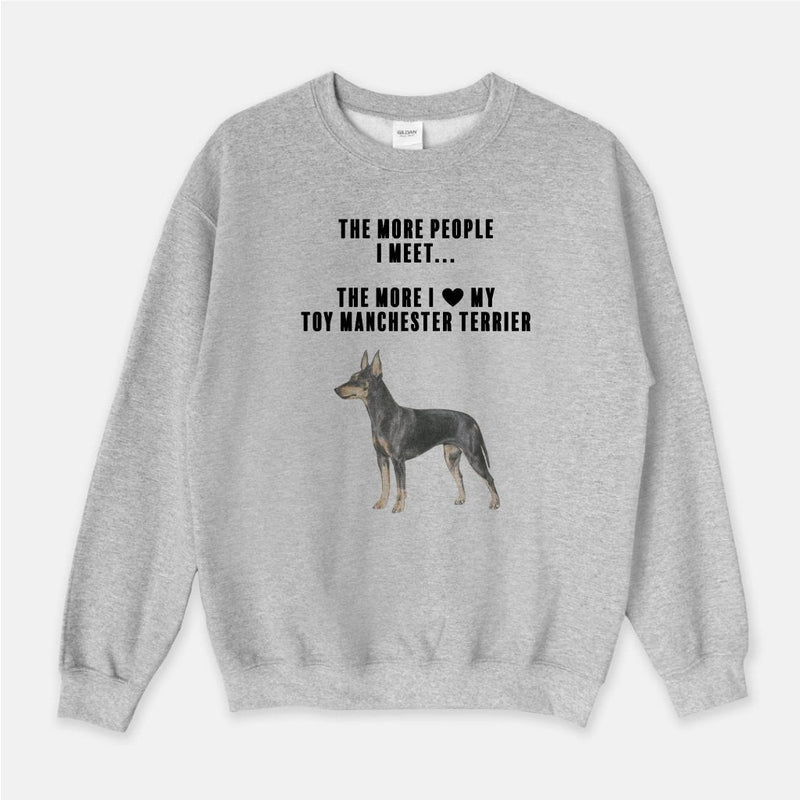 Toy Manchester Terrier Love Unisex Crew Neck Sweatshirt