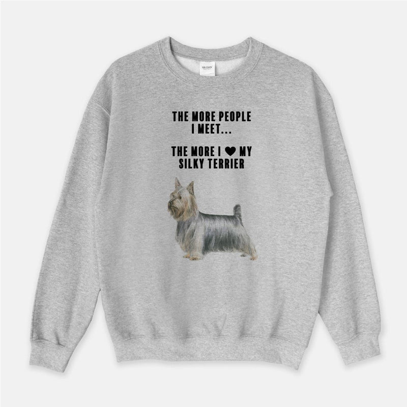 Silky Terrier Love Unisex Crew Neck Sweatshirt