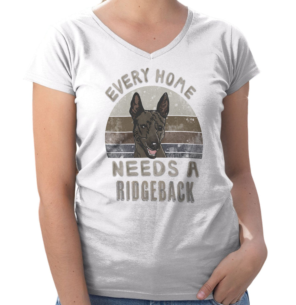 Every Home Needs a Thai Ridgeback - Women's V-Neck T-Shirt