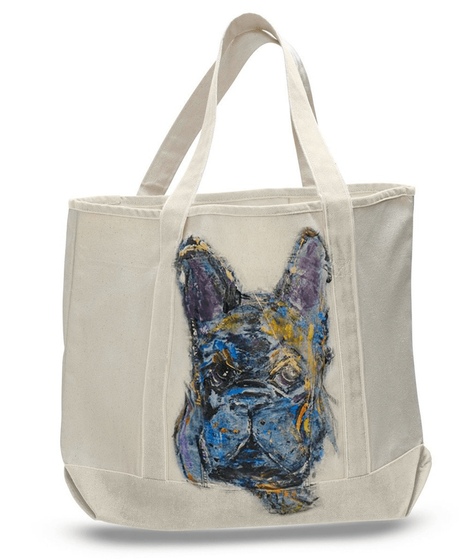 Customized Hand-Painted Dog Breed Tote Bag