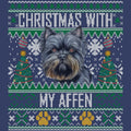 Ugly Sweater Christmas with My Affenpinscher - Adult Unisex Crewneck Sweatshirt