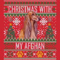 Ugly Sweater Christmas with My Afghan Hound - Adult Unisex Long Sleeve T-Shirt