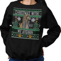 Ugly Sweater Christmas with My Afghan Hound - Adult Unisex Crewneck Sweatshirt