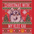 Ugly Sweater Christmas with My Alaskan Klee Kai - Adult Unisex Long Sleeve T-Shirt