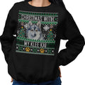 Ugly Sweater Christmas with My Alaskan Klee Kai - Adult Unisex Crewneck Sweatshirt