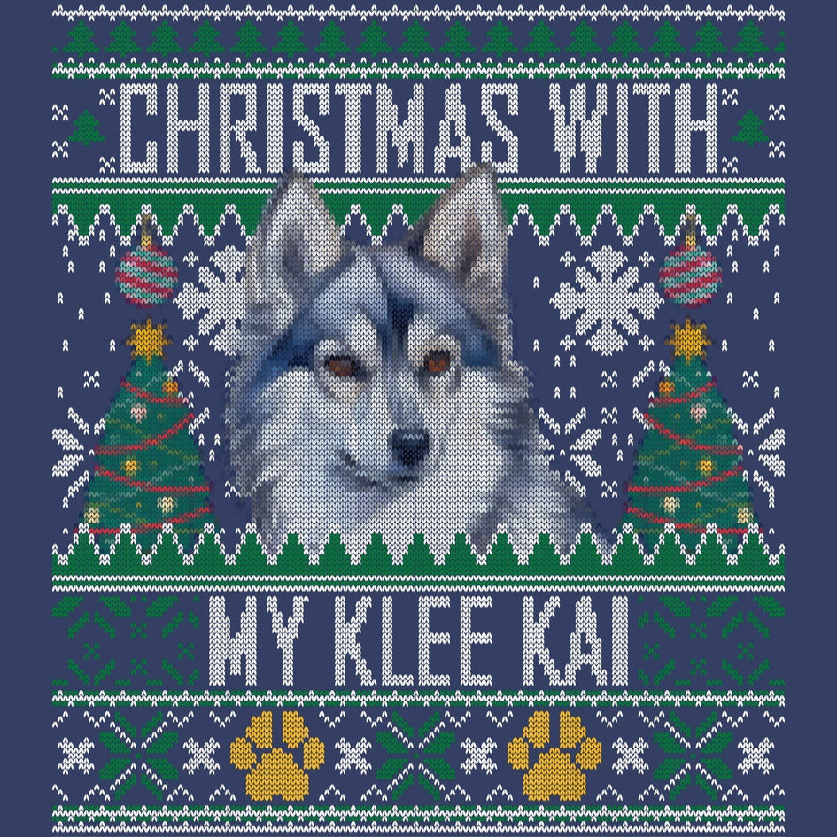 Ugly Sweater Christmas with My Alaskan Klee Kai - Adult Unisex Crewneck Sweatshirt