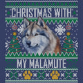 Ugly Sweater Christmas with My Alaskan Malamute - Adult Unisex Crewneck Sweatshirt
