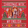 Ugly Sweater Christmas with My American English Coonhound - Adult Unisex Long Sleeve T-Shirt