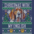 Ugly Sweater Christmas with My American English Coonhound - Adult Unisex Crewneck Sweatshirt