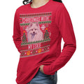 Ugly Christmas Sweater with My American Eskimo Dog - Adult Unisex Long Sleeve T-Shirt