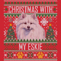 Ugly Sweater Christmas with My American Eskimo Dog - Adult Unisex Long Sleeve T-Shirt