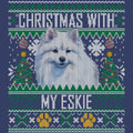 Ugly Sweater Christmas with My American Eskimo Dog - Adult Unisex Crewneck Sweatshirt