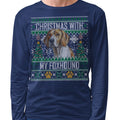 Ugly Sweater Christmas with My American Foxhound - Adult Unisex Long Sleeve T-Shirt