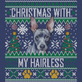 Ugly Sweater Christmas with My American Hairless Terrier - Adult Unisex Crewneck Sweatshirt
