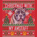 Ugly Sweater Christmas with My American Staffordshire Terrier - Adult Unisex Long Sleeve T-Shirt