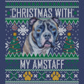 Ugly Sweater Christmas with My American Staffordshire Terrier - Adult Unisex Crewneck Sweatshirt