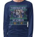 Ugly Sweater Christmas with My Azawakh - Adult Unisex Long Sleeve T-Shirt
