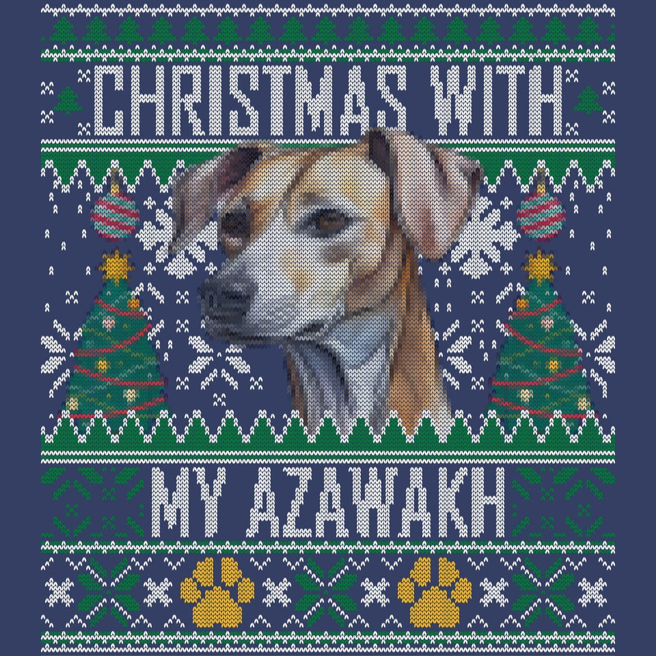 Ugly Sweater Christmas with My Azawakh - Adult Unisex Crewneck Sweatshirt