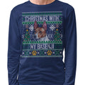 Ugly Sweater Christmas with My Basenji - Adult Unisex Long Sleeve T-Shirt