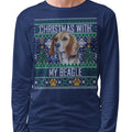 Ugly Sweater Christmas with My Beagle - Adult Unisex Long Sleeve T-Shirt