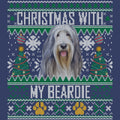 Ugly Sweater Christmas with My Bearded Collie - Adult Unisex Crewneck Sweatshirt