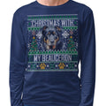 Ugly Sweater Christmas with My Beauceron - Adult Unisex Long Sleeve T-Shirt