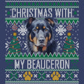 Ugly Sweater Christmas with My Beauceron - Adult Unisex Crewneck Sweatshirt