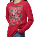 Ugly Christmas Sweater with My Bedlington Terrier - Adult Unisex Long Sleeve T-Shirt