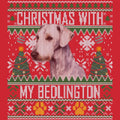 Ugly Sweater Christmas with My Bedlington Terrier - Adult Unisex Long Sleeve T-Shirt