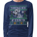 Ugly Sweater Christmas with My Bedlington Terrier - Adult Unisex Long Sleeve T-Shirt