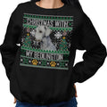 Ugly Sweater Christmas with My Bedlington Terrier - Adult Unisex Crewneck Sweatshirt