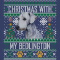 Ugly Sweater Christmas with My Bedlington Terrier - Adult Unisex Crewneck Sweatshirt