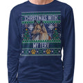Ugly Sweater Christmas with My Belgian Tervuren - Adult Unisex Long Sleeve T-Shirt