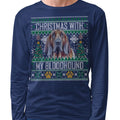 Ugly Sweater Christmas with My Bloodhound - Adult Unisex Long Sleeve T-Shirt
