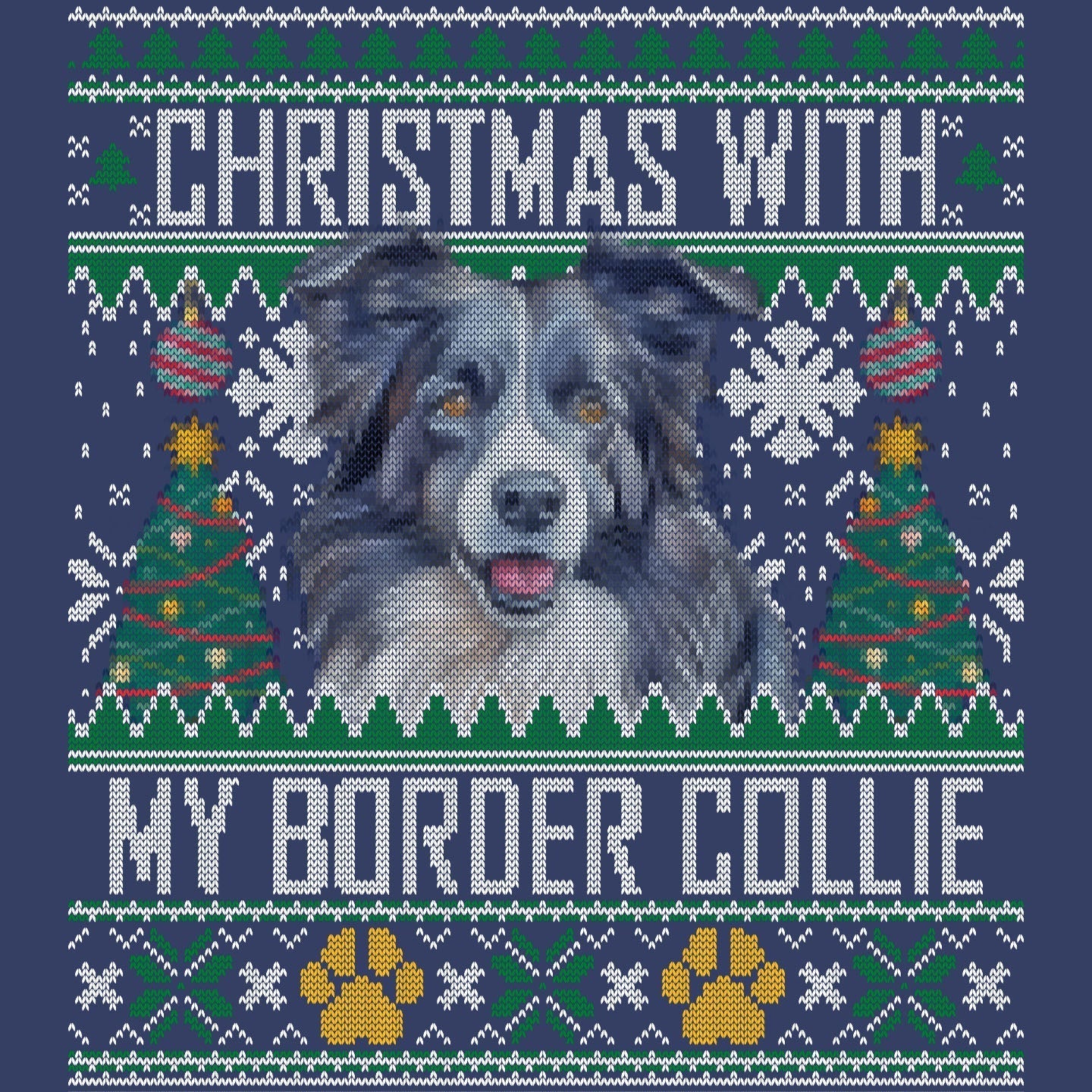 Border collie clearance christmas sweater