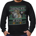 Ugly Sweater Christmas with My Borzoi - Adult Unisex Long Sleeve T-Shirt