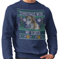 Ugly Sweater Christmas with My Borzoi - Adult Unisex Crewneck Sweatshirt