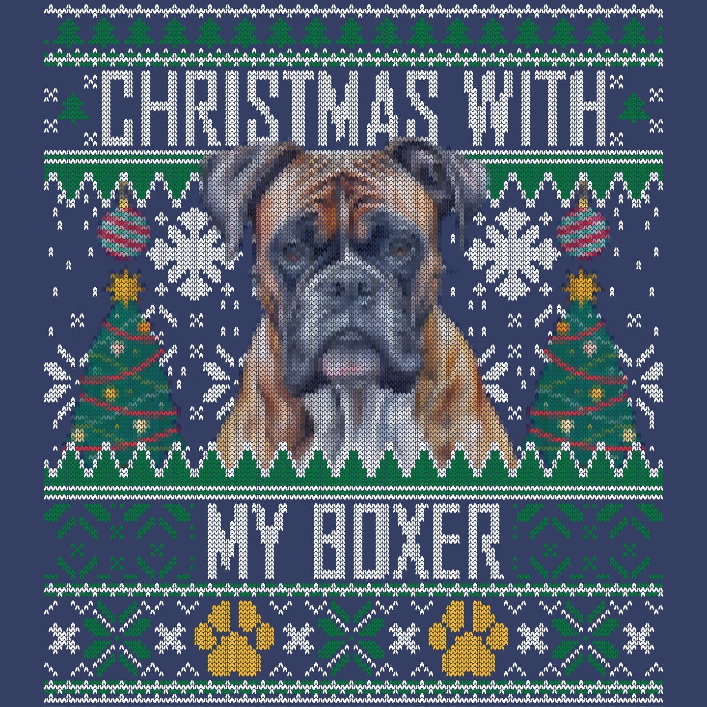 Ugly christmas sale sweater boxer dog