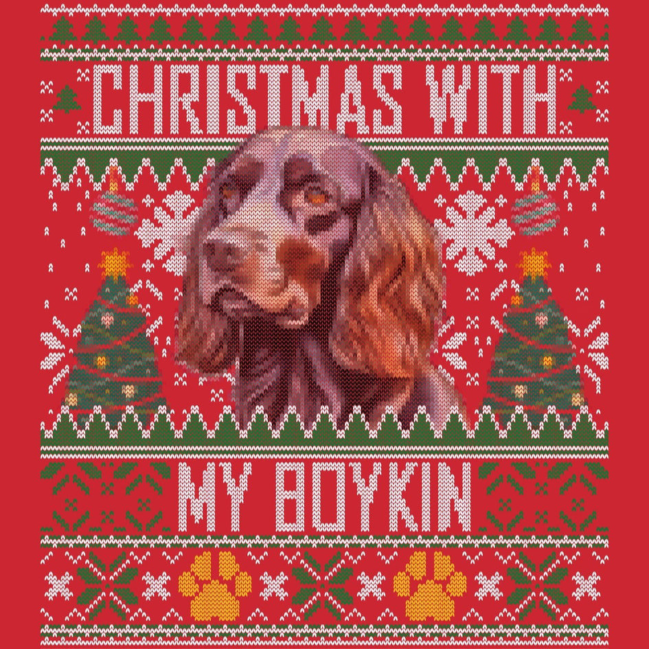 Ugly Sweater Christmas with My Boykin Spaniel - Adult Unisex Long Sleeve T-Shirt