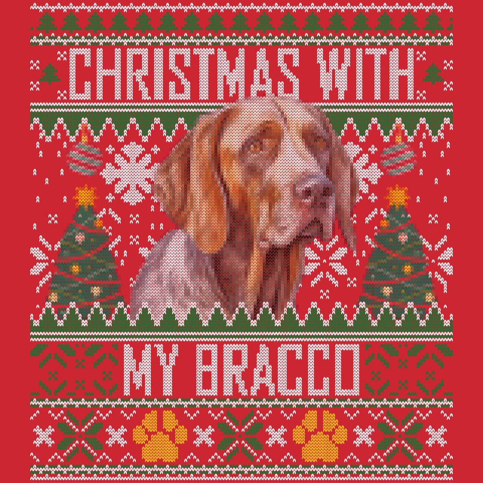 Ugly Sweater Christmas with My Bracco Italiano - Adult Unisex Long Sleeve T-Shirt