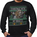 Ugly Sweater Christmas with My Bracco Italiano - Adult Unisex Long Sleeve T-Shirt